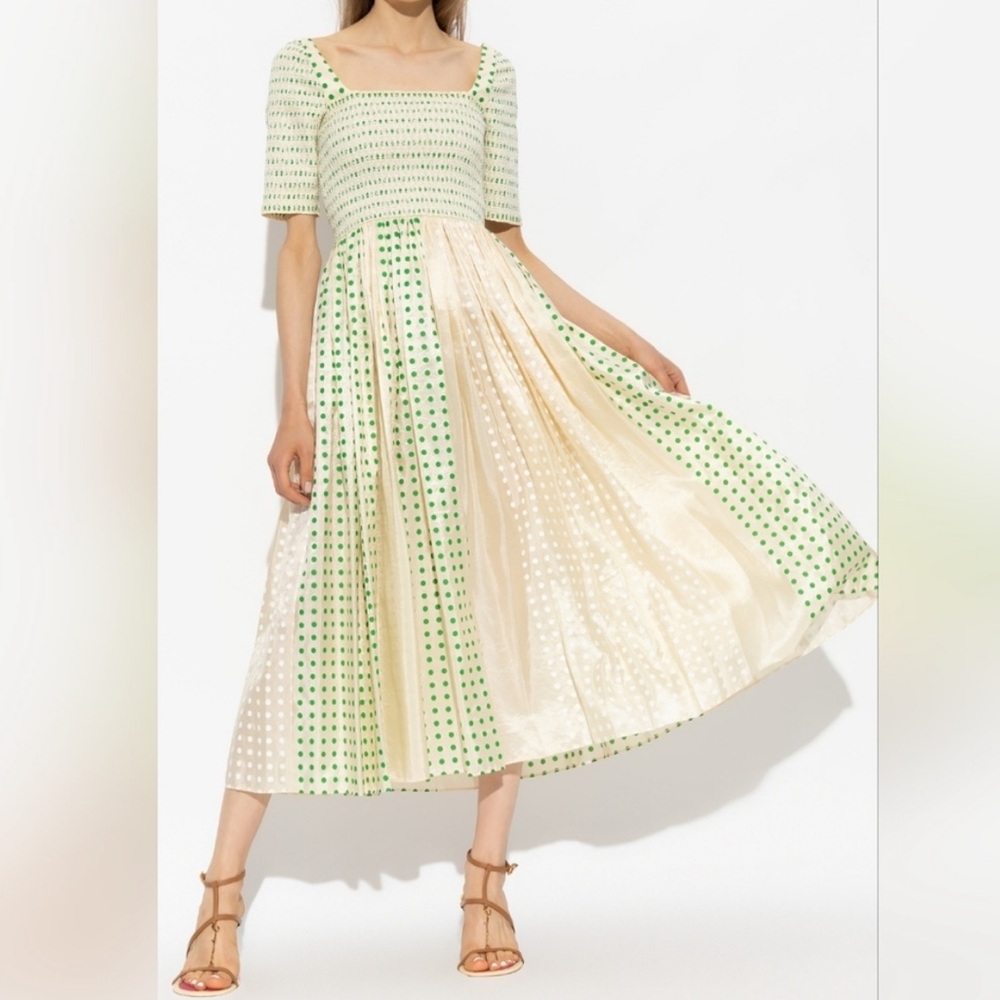 Tory Burch Silk Smocked Dress